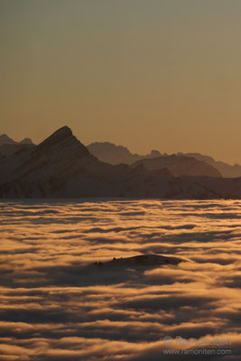 Spicher above sea of fog