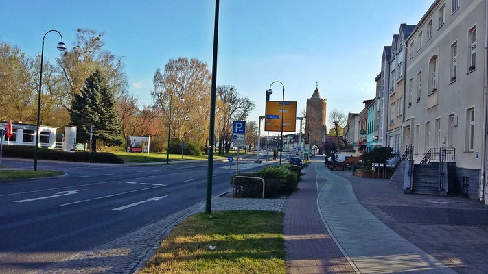 Die Stettiner Straße ist am Wochenende Menschenleer gewesen. 
