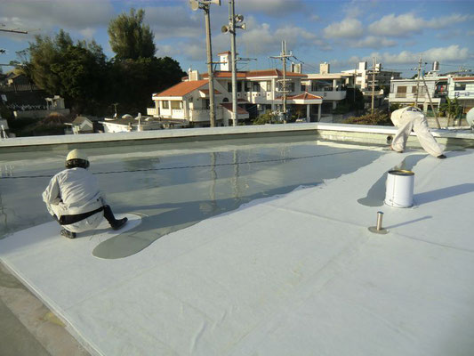 屋上補修、二重防水処理