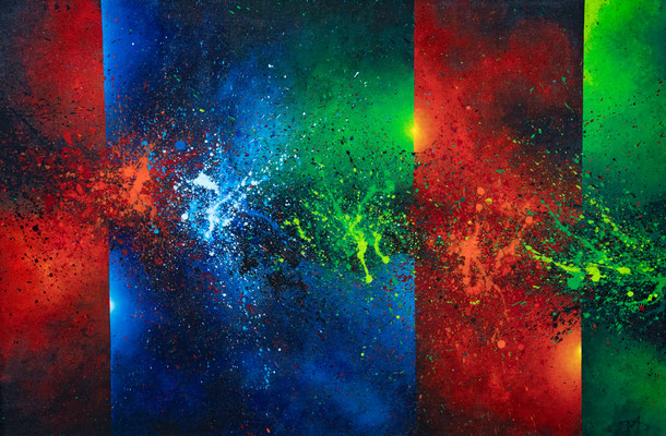 Institutione et Dissolutione (2021, Acryl auf Leinwand, 120x80cm) 1200CHF