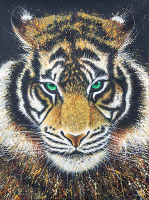 Panthera Tigris (2022, Acryl auf Leinwand, 90x120cm) 1100CHF