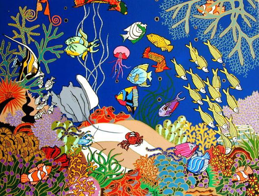 "das Korallenriff"- 80x70 - Nr:203