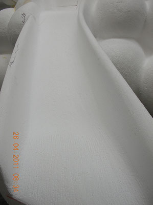 La Grappe - sculpture jeu in process - taille directe PSE - C.Lacroix 