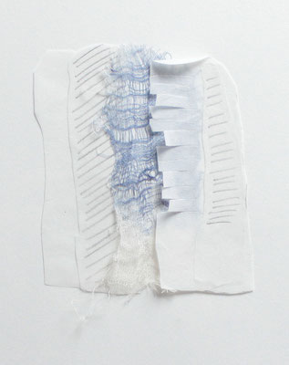 230516 - Acrylique, gaze, graphite sur papiers Atsukushi 39 g et BFK Rives 300 g - 40 x 30 cm