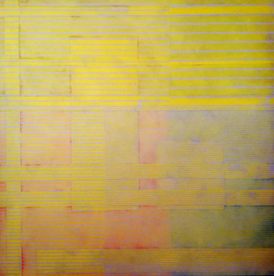Canvas 9.  Latex+pigments on canvas. 116x116cm. (2020)