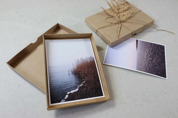minimalistische, nachhaltige Fotobox, Fotogeschenk, Prints, Naturfotografie