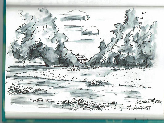 Urban sketching in Laupen