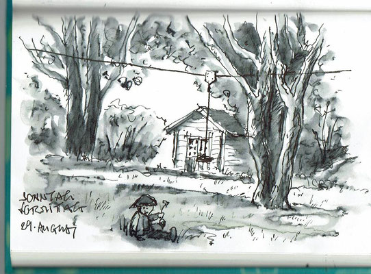 Urban sketching in Laupen