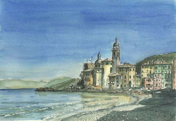 Camogli Italien_aquarell A4