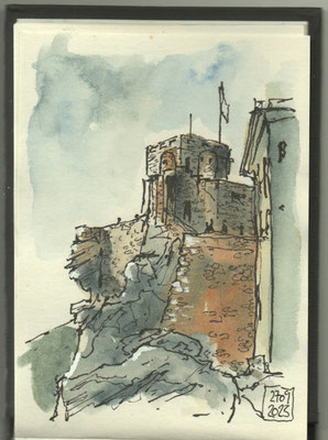 Camogli Italien_Kleinskizze 8x12 cm