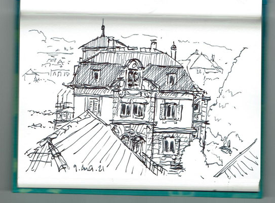 Urban sketching in Laupen