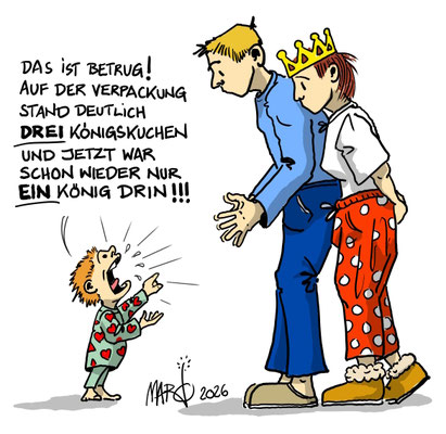 Cartoon zum Dreikönigsfest