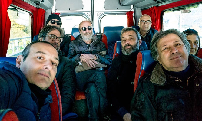 con Pino Valente, Franco Airaudo, Matteo Innocenti, Fausto Colavecchia, Chico Bacci, Pasquale Campanella e Lucia Giardino . Borno (BS) . Val Camonica . Novembre 2017