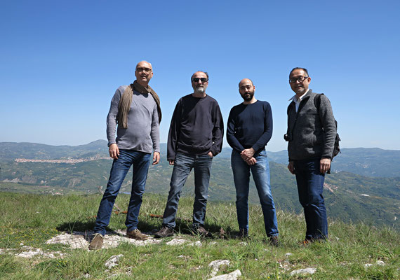 con Fausto Colavecchia, Matteo Innocenti e Satoshi Hirose, Alto Molise - 2016