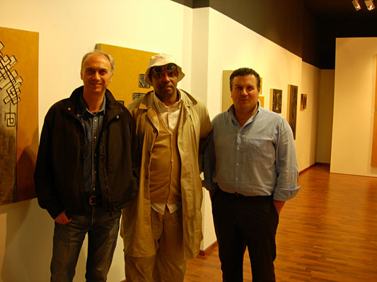 con Fathi Hassan e Roberto Bencivenga, BencivArt Gallery, Pesaro - 2005