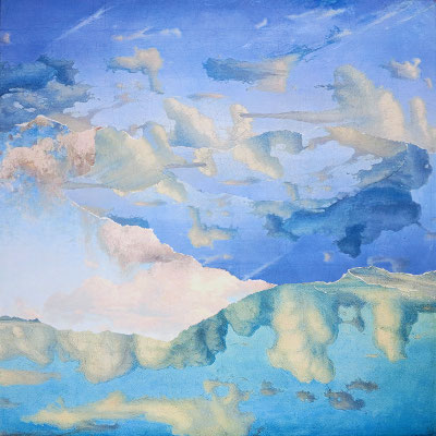 Io è un altro, 2024 . collage on canvas . cm 30x30