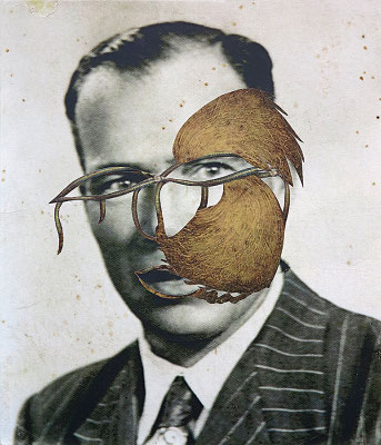 Untitled, 2020 . collage on wood . cm 29,2x24,7