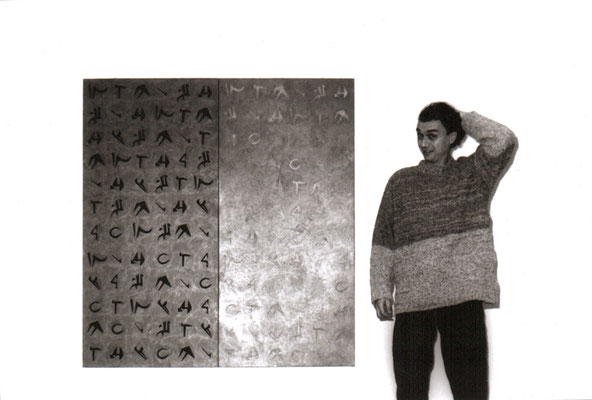 nella personale (doppia) "Limiti inchiusi", Galleria dè Serpenti, Roma - 1995