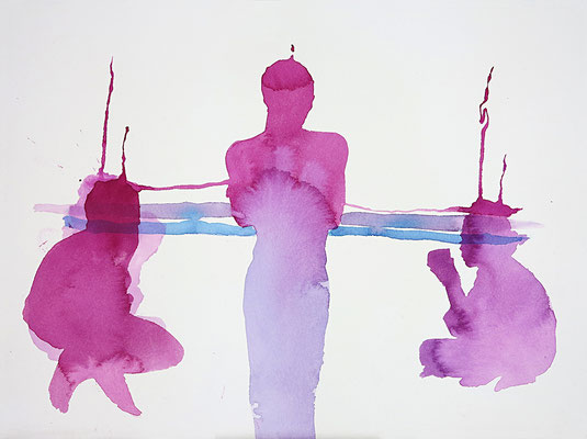 Convegno del disamore, 2022 . watercolor on paper . cm 28x38,5