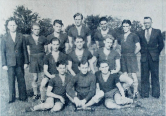 SV Zweckel 1949 Alte Herren-Mannschaft vor einem Spiel gegen S.C. Preußen<br> <font size=1>aus der Festschrift des SV Zweckel 1949 &copy; Verlag Felix Post
