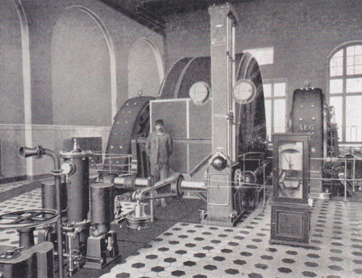 Die Fördermaschine kurz nach ihrer Fertigstellung im Jahr 1910<br><font size=1>aus Gladbeck unsere Stadt