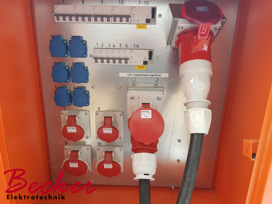 Baustromverteiler in Münster und Havixbeck Becker Elektrotechnik