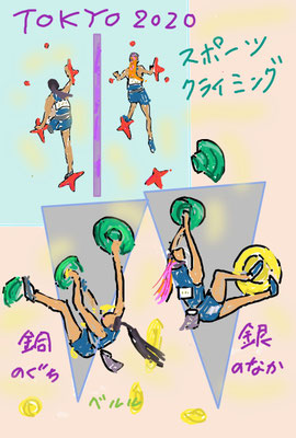 2021/8/8 Tokyo2020 スポーツクライミング 野中選手 銀、野口選手 銅メダル、おめでとう！