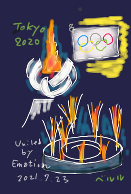 2021/7/23 Tokyo2020オリンピック開会式 （コロナ禍の今、心配ではあるけれど・・）