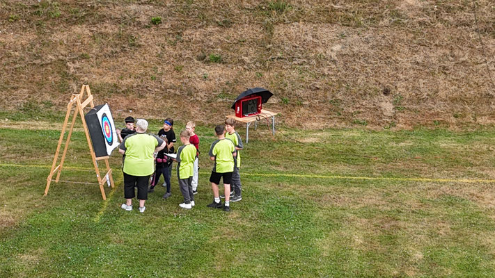 Schüler, Jugendliche und Junioren mit eigenem Abstand und eigener Scheibe