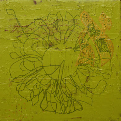 acrylique mixte sur papier, 18 x 18 cm, 2020 | fr 260