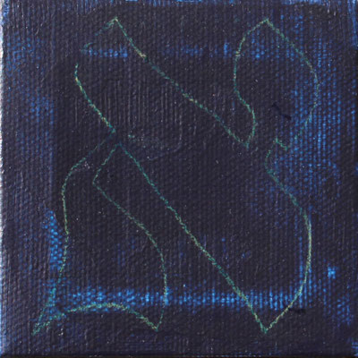 acrylique mixte sur toile, 8 x 8 cm, 2021