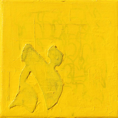 acrylique mixte sur toile, 15 x 15 cm, 2021 