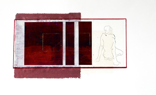 gravure et acrylique, 23 x 50 cm, 2018 
