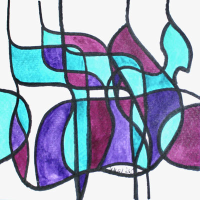 encres et feutres sur papier, 2025, 13 x 13 cm  |  fr 80