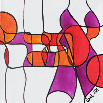 encres et feutres sur toile, 2025, 30 x 30 cm  |  fr 330