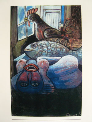 Vogel vis vrouw acryl verkocht