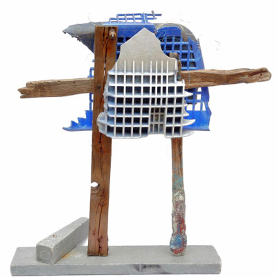 Soort van blauw 70x70x20cm 275,-