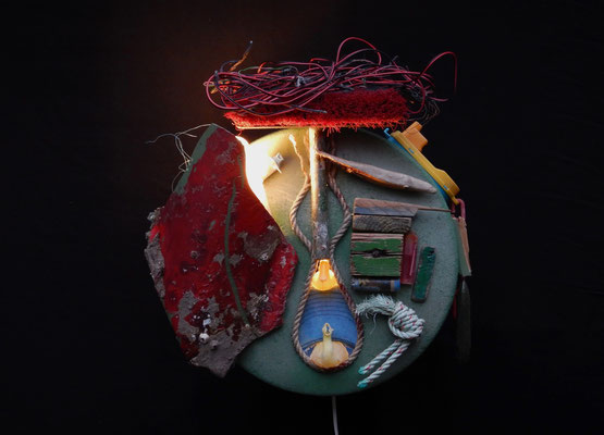 Zeeroep (wand-object) 55x55x35cm 425,-