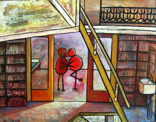 Ons oude huis boven acryl (privébezit)