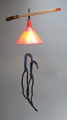 Twee zeepaardjes (hangend) 80x40x20cm 325,-