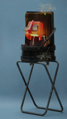 Wachten op de vis (staand) 95x30x30cm 495,-