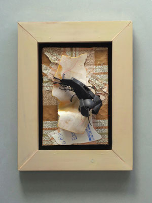 Collage met kreeft 27x35cm 275,-