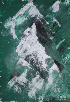 2013/3, Gebirgsgrat, Acryl, 22x30 cm