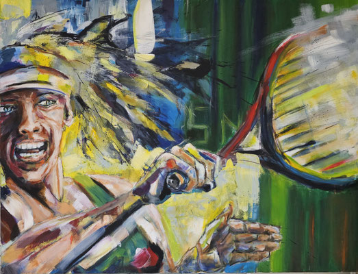 2015/5, Tennisspielerin, Acryl, Leinwand, 70x90 cm