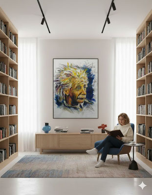 Portrait Interieur-Design zu 2022/4, Albert Einstein