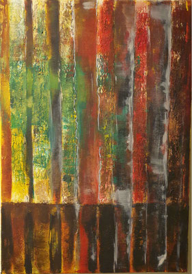 2017/3, Wald, Acryl, Leinwand, 40x50 cm