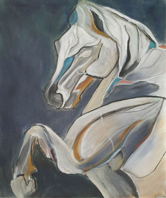 2021/2, Pferd, Acryl, Leinwand, 50x60 cm, Gift of Inspiration, thank you, Jo Taylor.