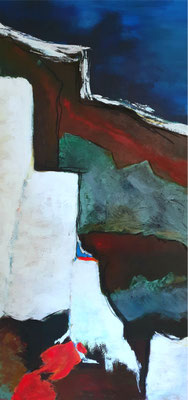 2014/9, Santorin, Acryl, Leinnwand, 60x120 cm