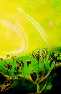 2014/4, Unterwasserlandschaft, Acryl, Leinwand, 60x90 cm