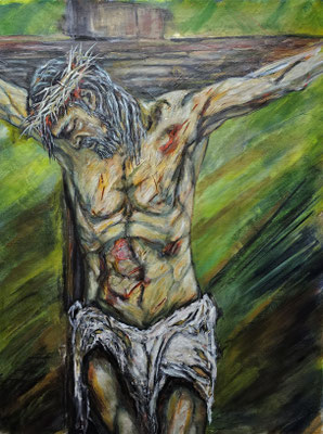 2019/2, Christus, Acryl, Leinwand, 70x90 cm